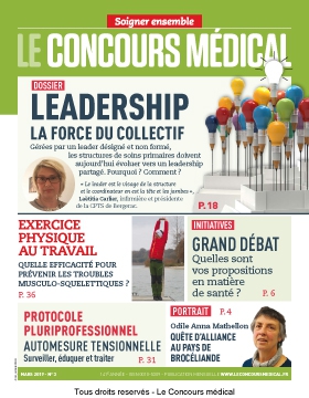 Couverture du magazine "Le Concours médical" Mars 2019